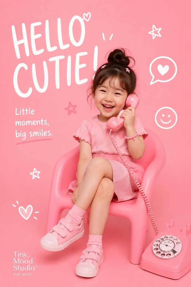 Premium playful kids-fashion editorial poster GPT Image 2 poster design prompt example