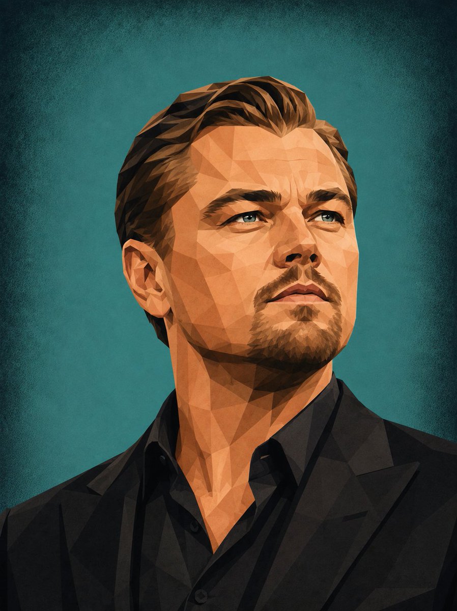 Ultra-detailed low-poly geometric portrait series GPT Image 2 poster design prompt example