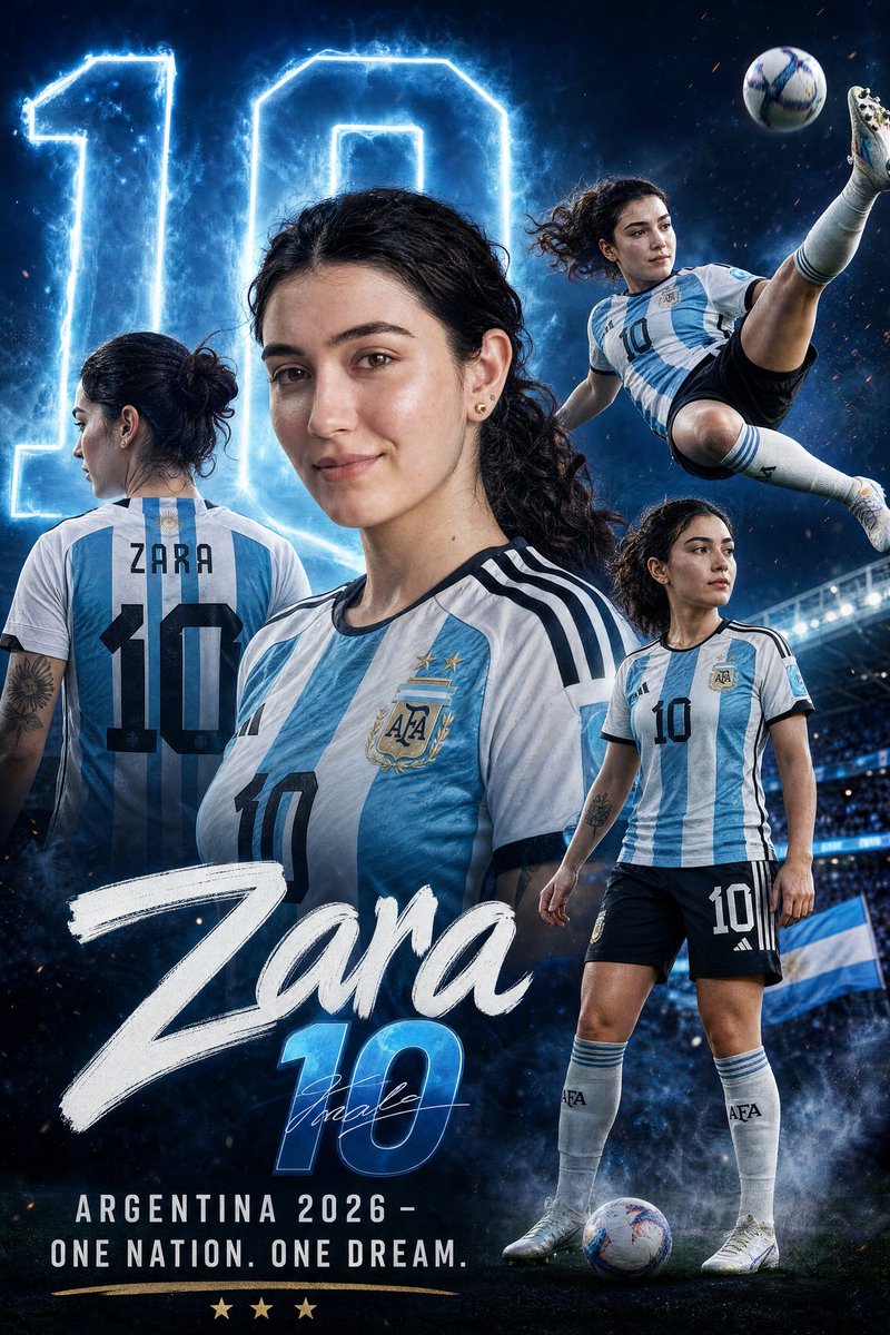 Ultra-realistic cinematic football poster her GPT Image 2 portrait prompt example